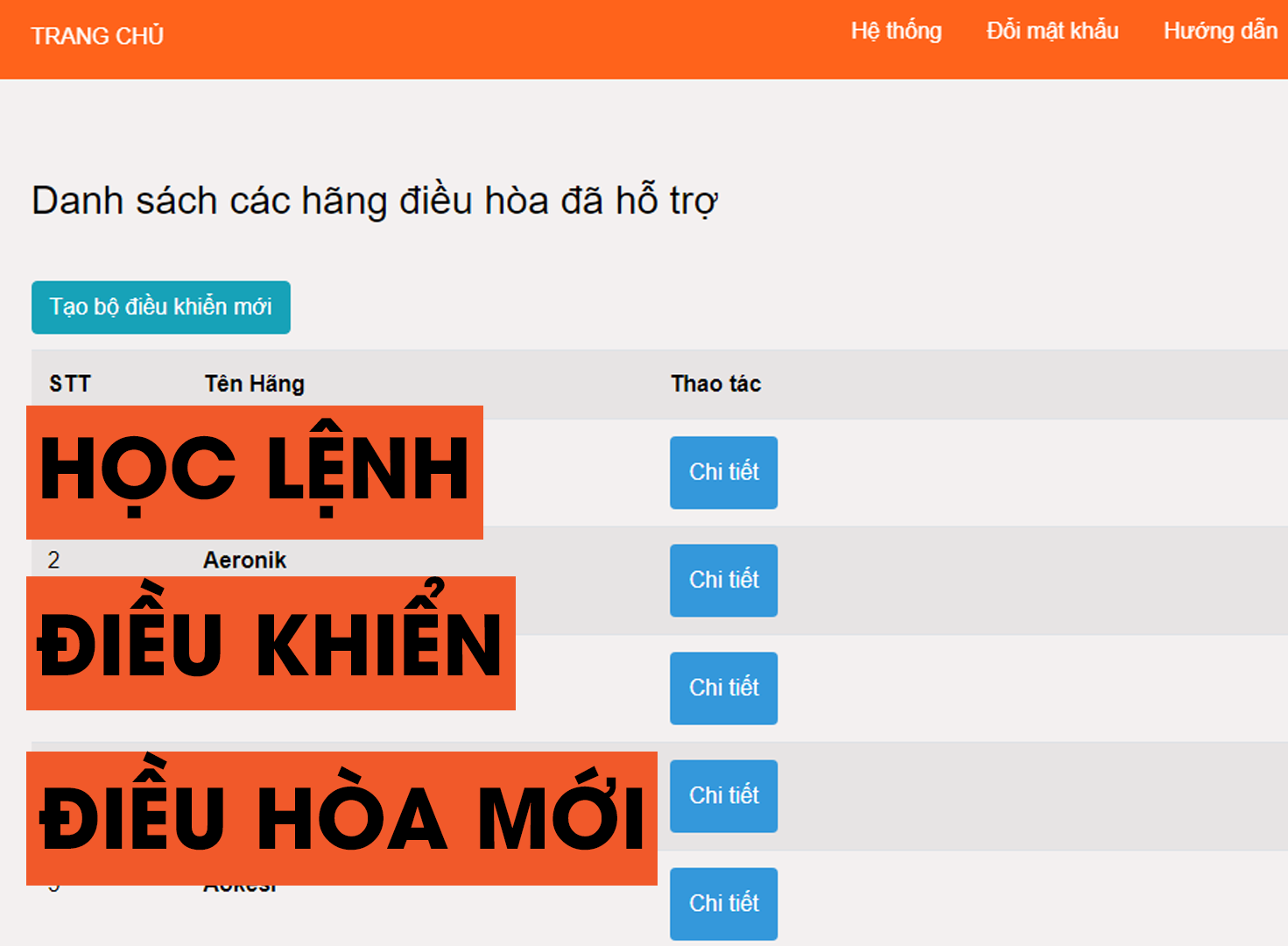 Hướng dẫn học lệnh bộ điều khiển điều hòa mới