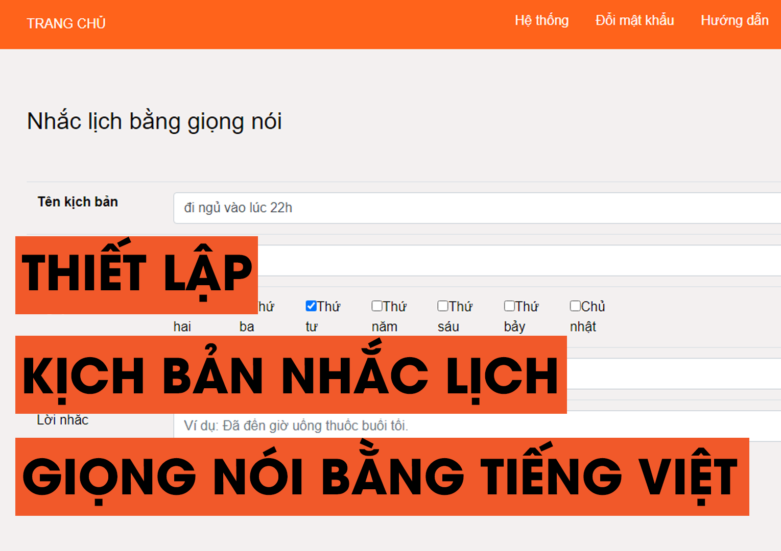Hướng dẫn thiết lập Automation nhắc lịch giọng nói bằng Tiếng Việt.